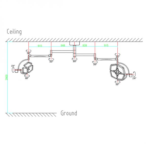 HF-L3+4C LED Operating Lamp