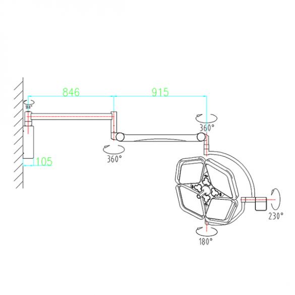  HF-L4W LED Operating Lamp