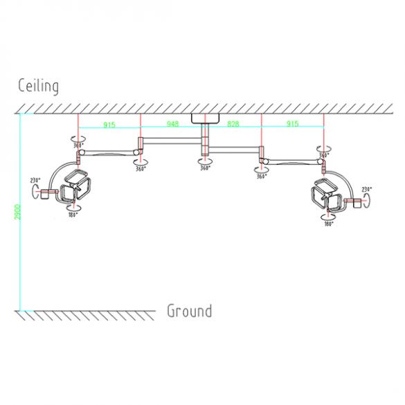 HF-L3+3C LED Operating Lamp